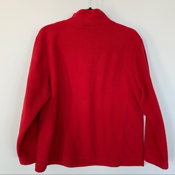 Eddie Bauer Red 1/4 Zip Fleece Size L - Picture 2 of 6